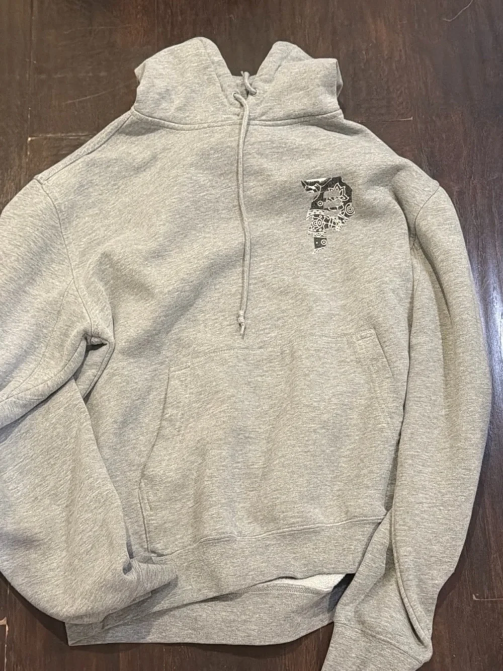 Men's Gray Pullover Hoodie Sweatshirt